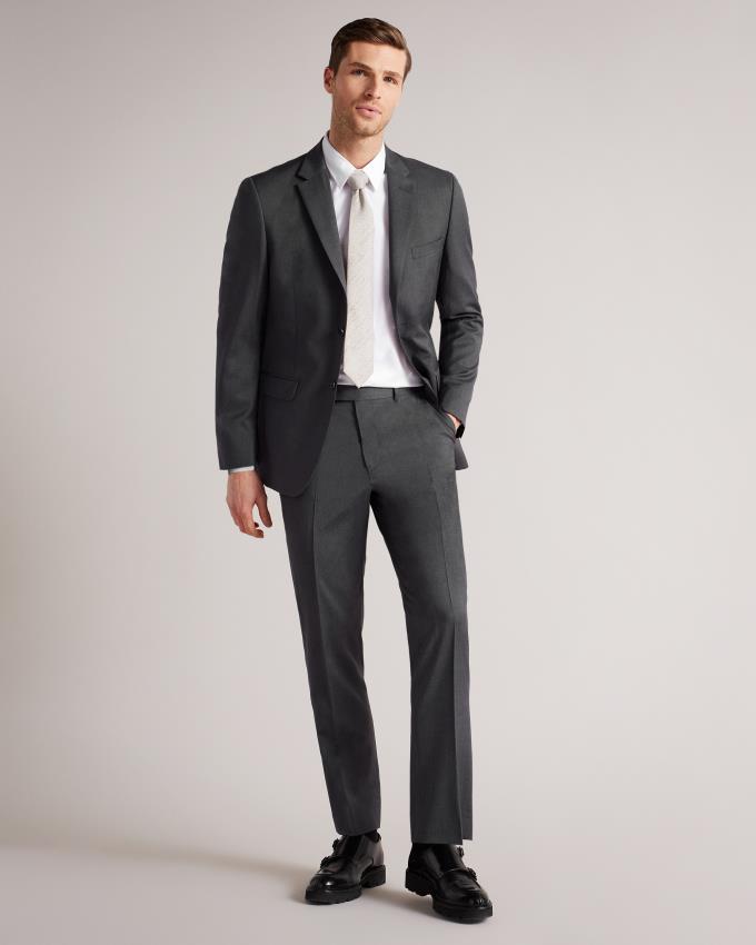 Veste Ted Baker Regular Charcoal Twill Suit Grise Homme | GBK-82001095